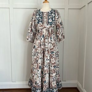 Boho Indian Block Print Dress size Large